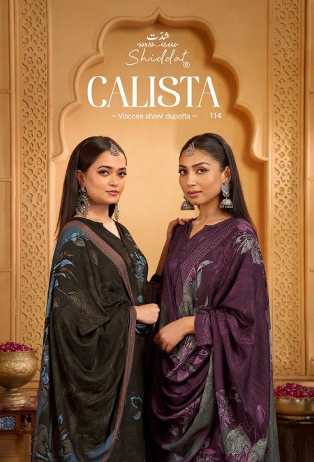 Calista 114 By Shiddat Viscose Pashmina Dress Material 